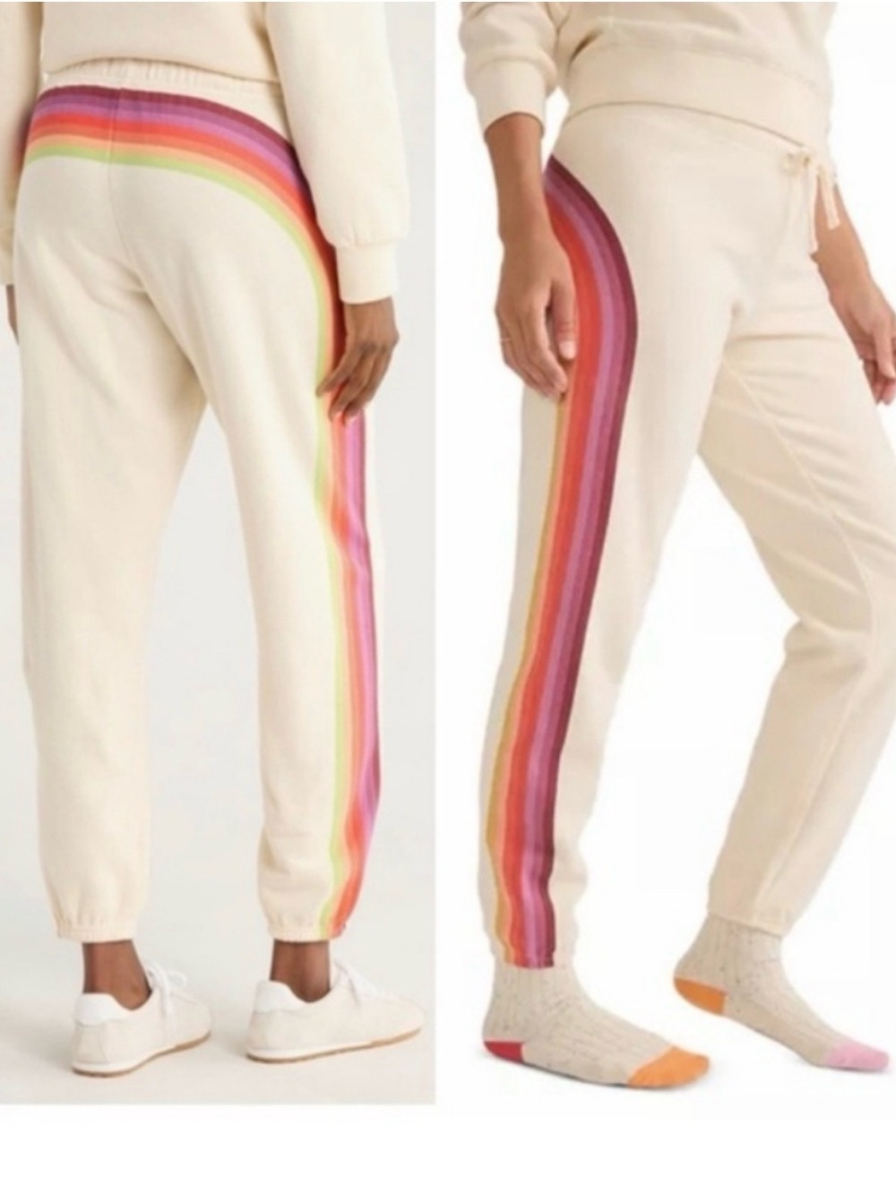 Marine Layer cloud 9 fleece sweatpants antique white size medium